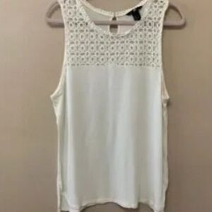 Elegant White Lace Women's Top